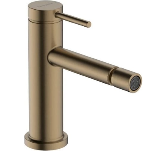 Однорычажный смеситель для биде Hansgrohe Tecturis S со сливным гарнитуром, шлифованная бронза 73201140 1