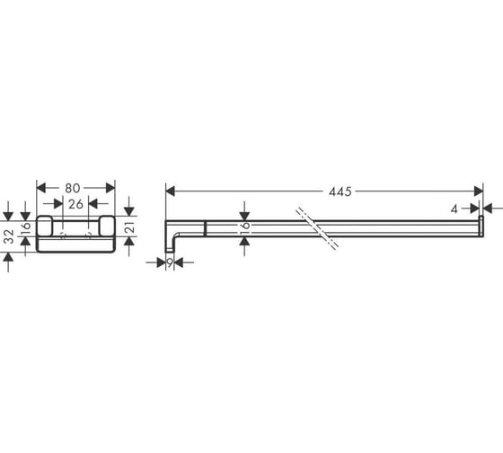 Полотенцедержатель Hansgrohe AddStoris шлифованная бронза 41770140