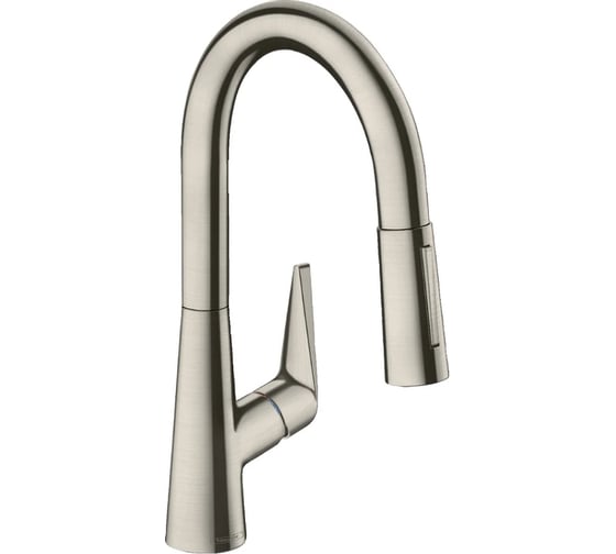 Кухонный смеситель однорычажный Hansgrohe Talis M51 160, с вытяжным душем 2jet, нержавеющая сталь 72815800