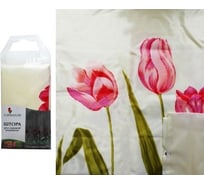 Штора для ванной EUROHOUSE Розовые сны с кольцами, 180х180 см, тип плетения нитей сатин 7915