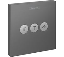 Вентиль Hansgrohe ShowerSelect скрытого монтажа, для 3 потребителей, шлифованный черный хром 15764340