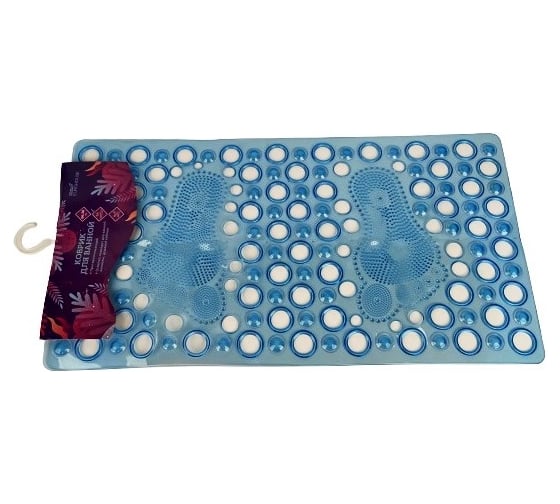 Коврик для ванной EUROHOUSE Следы ПВХ, 66х3, 6 см 14128 1