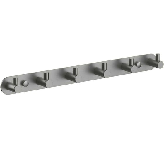 Планка с 6 крючками Aquatek AQ4124BGM ЕВРОПА, шлиф. черный хром 00000139751 1