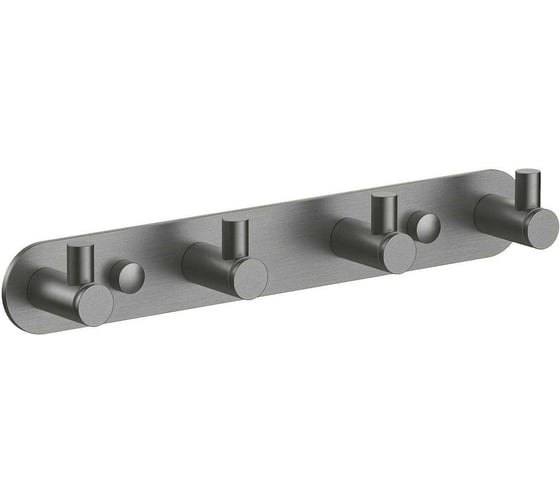 Планка с 4 крючками Aquatek AQ4123BGM ЕВРОПА, шлиф. черный хром 00000139750 1