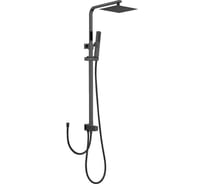 Душевая система без смесителя ALLEN BRAU верхний + ручный душ, черный мат (314374) 00314374