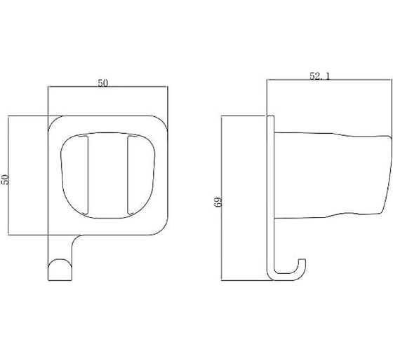 Держатель душа ALLEN BRAU 5.21B17-31 INFINITY ABS, черный мат (296313) 00296313