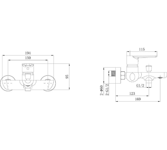 Cмеситель для ванны ALLEN BRAU ECLIPSE 2.0 хром 5.E1A03-00 00330553