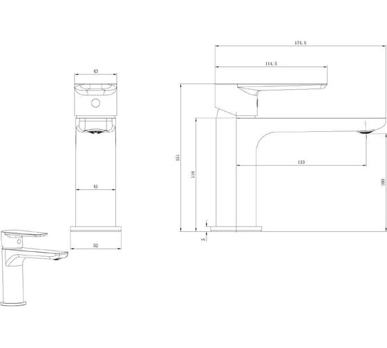 Cмеситель для умывальника ALLEN BRAU ECLIPSE 2.0 черный матовый 5.E1A01-31 00330550