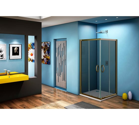 Душевое ограждение Good Door JAZZE CR-100-B-BR ДЖ00041