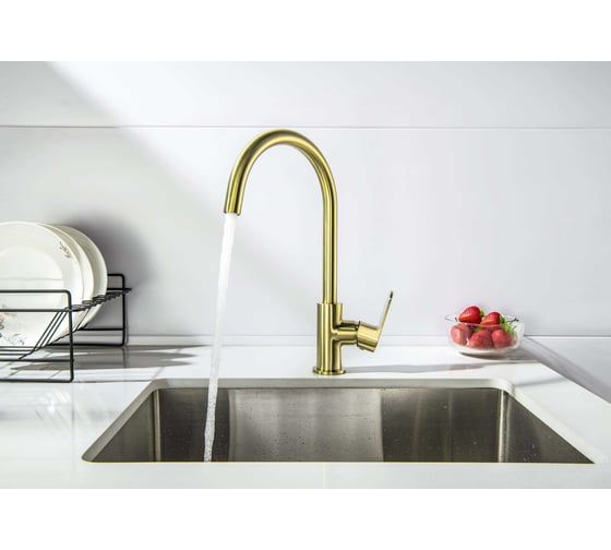 Смеситель для кухни AQUATEK AQ1282BG ОБЕРОН, шлиф. золото 00000139795