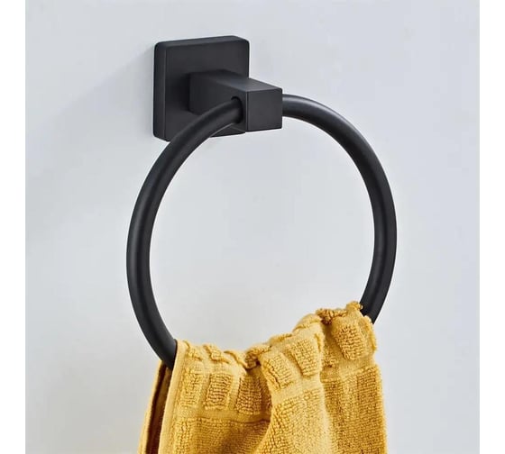Кольцо для полотенец Maretti Umbria Black, черный UMB53K37