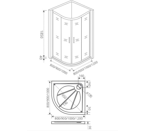 Душевое ограждение Good Door INFINITY R-120-C-CH ИН00011