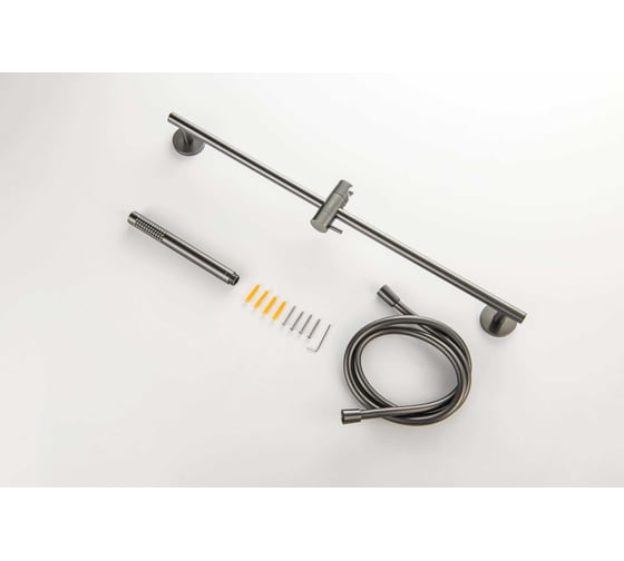 Душевой гарнитур AQUATEK AQ2012BGM ЕВРОПА 1jet 65 см, шлиф. черный хром 00000139730
