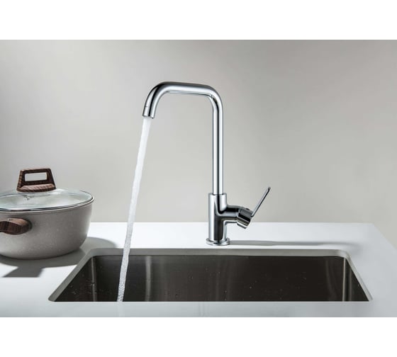 Смеситель для кухни Aquatek AQ1781CR ЛУГАНО квадратный излив 00000141254
