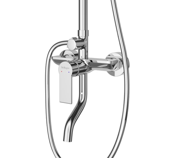 Душевая стойка со смесителем и изливом BelBagno AURORA хром AURORA-VSCM-CRM