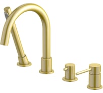 Смеситель на борт ванны Aquatek AQ1348BG ЕВРОПА на 4 отверстия, шлиф. золото 00000139816