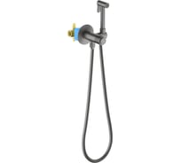 Комплект для гигиенического душа Aquatek AQ1023BGM БЕТТА Select встроенный: смеситель + гигиеническая лейка + шланг, шлиф. черный хром 00000139743