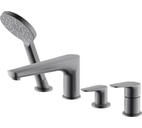 Смеситель на борт ванны Aquatek AQ1148BGM БЕТТА на 4 отверстия, шлиф. черный хром 00000139686