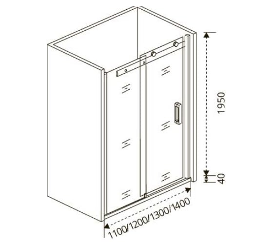 Душевое ограждение Good Door PUERTA WTW-120-C-CH ПУ00005