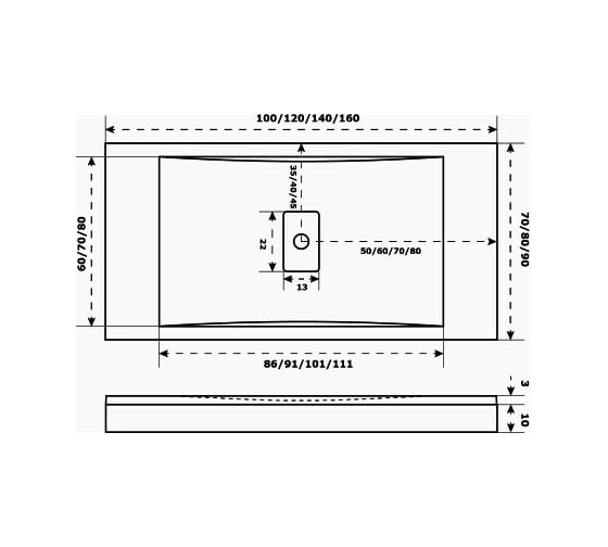 Литьевой поддон Good Door Flow белый 1400x700 ЛП00116