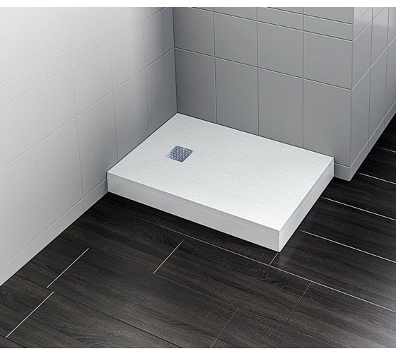 Литьевой поддон Good Door Essentia белый 1600x900, без каркаса и экрана ЛП00088