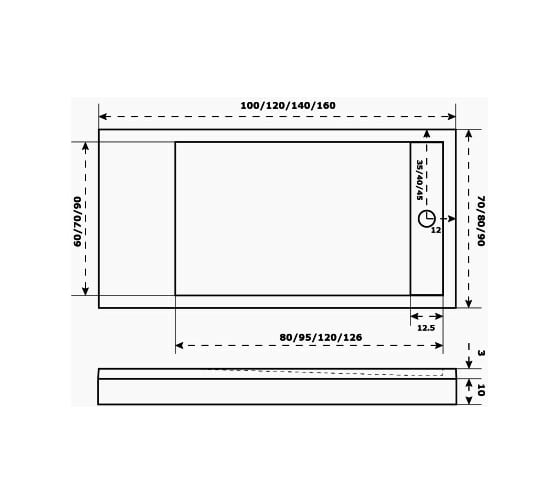 Литьевой поддон Good Door Stella белый 1000x800
