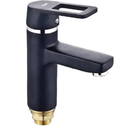 Смеситель для раковины DIVINO D40 мм, под гайку, черный 1030-6