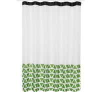 Шторка для ванной Vidage Валенди зеленая, 180x200, с люверсами и утяжелителем 1327035