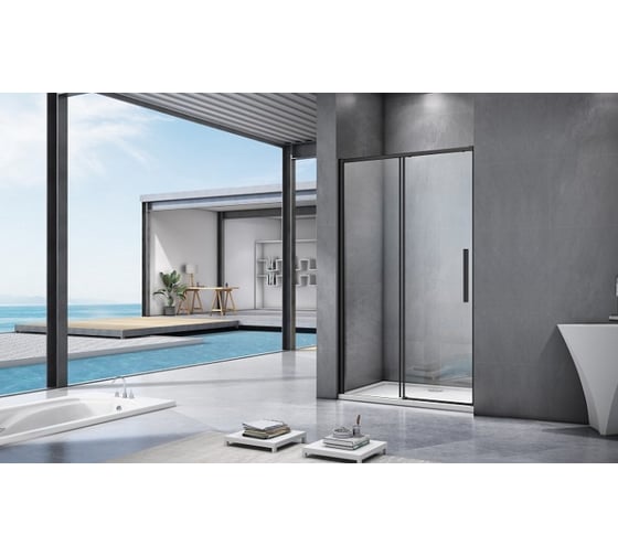 Душевое ограждение Good Door IDEA WTW-120-C-B ИД00009
