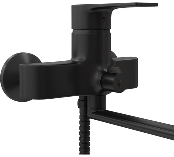 Смеситель для ванной с длинным изливом Teymi Lori, черный матовый T10267 ЦБ-00270447