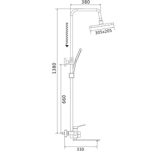 Душевая система SHEVANIK S6136C