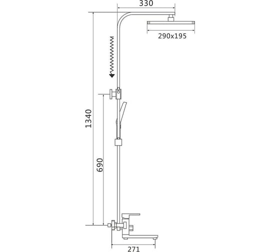 Душевая система SHEVANIK S7036L
