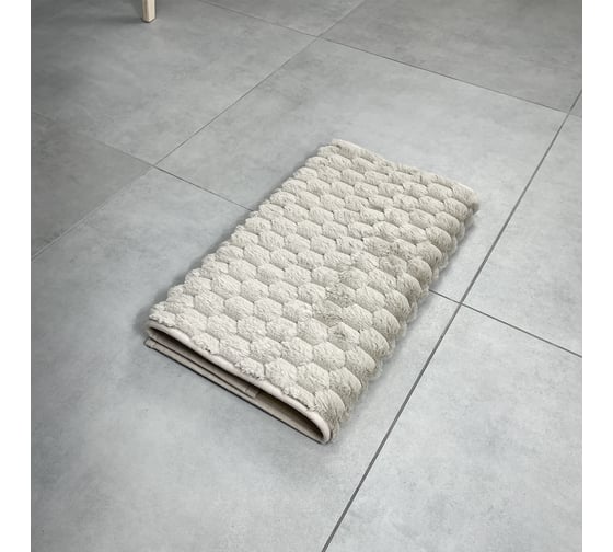 Коврик для ванной комнаты FORA 70х120 HONEY жемчужно-серый FOR-HONEY-70120-GREY