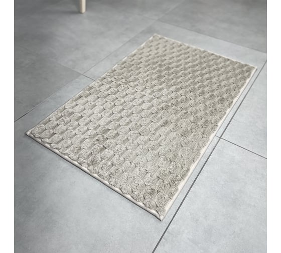Коврик для ванной комнаты FORA 70х120 HONEY жемчужно-серый FOR-HONEY-70120-GREY