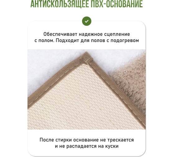 Коврик для ванной комнаты FORA микрофибра, 50х80 см, STRIPE FOR-MCF-8050STR