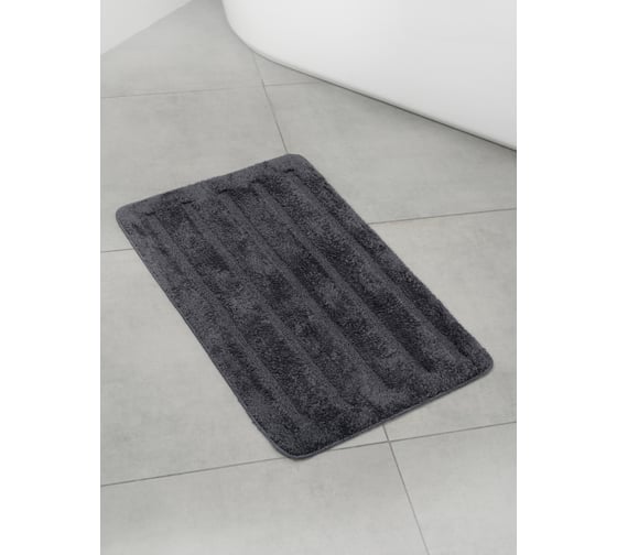 Коврик для ванной комнаты FORA микрофибра, 50х80 см, DARK GREY FOR-MCF-8050DG