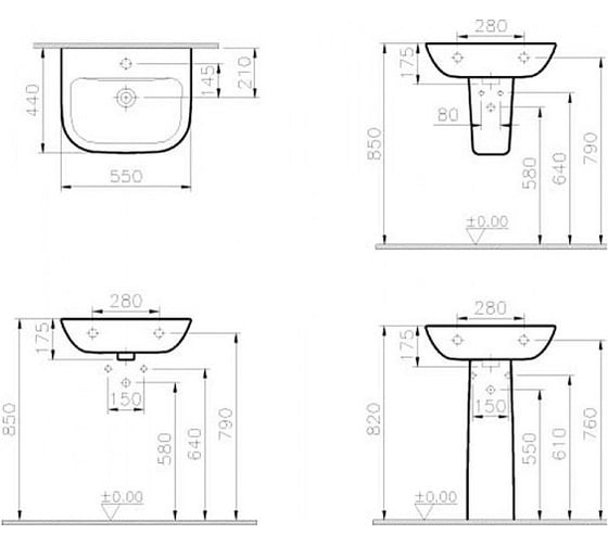Пьедестал Vitra S20 5529B003-0156