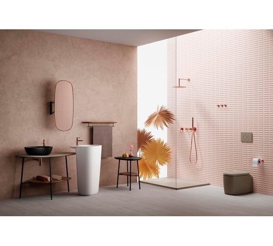 Душевой гарнитур Vitra Origin с ручным душем, цвет медный A4554326