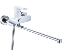 Смеситель для ванны с длинным изливом D-Lin хром/белый D147377-C