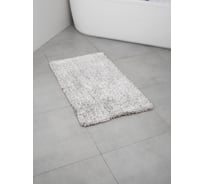 Коврик для ванной комнаты FORA FLUFFY поликоттон, 60х100 см, серо-белый FOR-COTTON-FLF-60-100GRWH