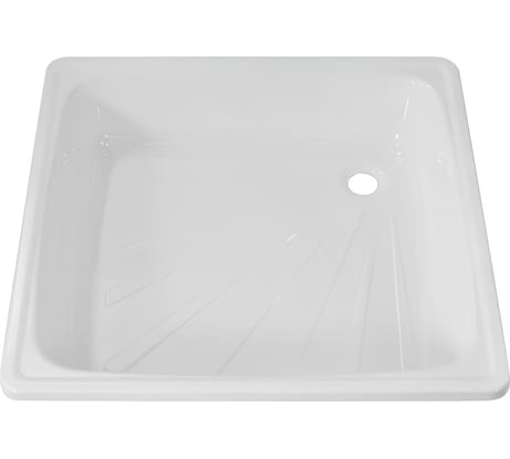 Поддон стальной Selena 90x90 квадрат, белый, рифленый б/к 023-2589