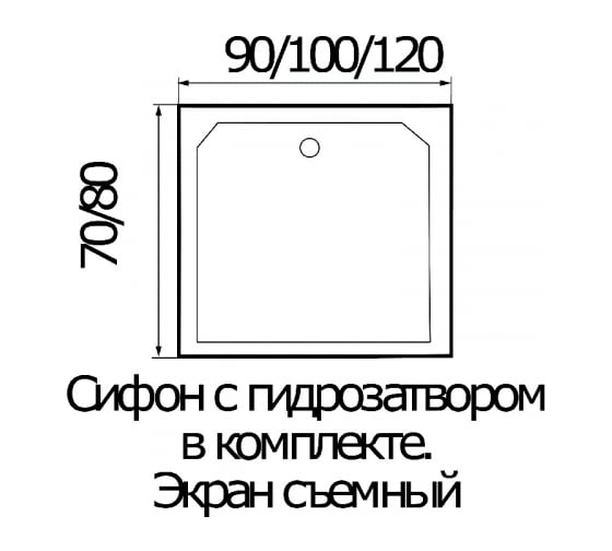 Душевой поддон RIVER WEMOR 90/70/24 S прямоугольный, 900x700x240 мм 10000002268