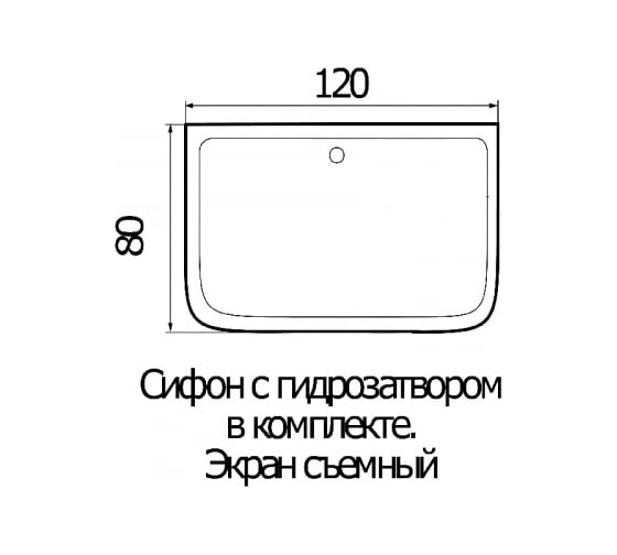 Душевой поддон RIVER WEMOR 120/80/24 S прямоугольный, 1200x800x240 мм 10000000259