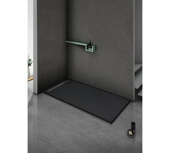 Душевой поддон с сифоном WeltWasser WW TRS 12090 STONE-BL черный, 1200х900х30 мм 10000004382
