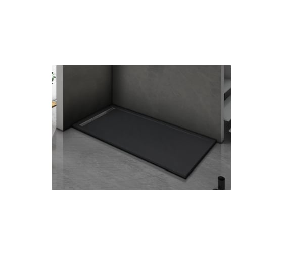 Душевой поддон с сифоном WeltWasser WW TRS 10080 STONE-BL черный, 1000х800х30 мм 10000004380