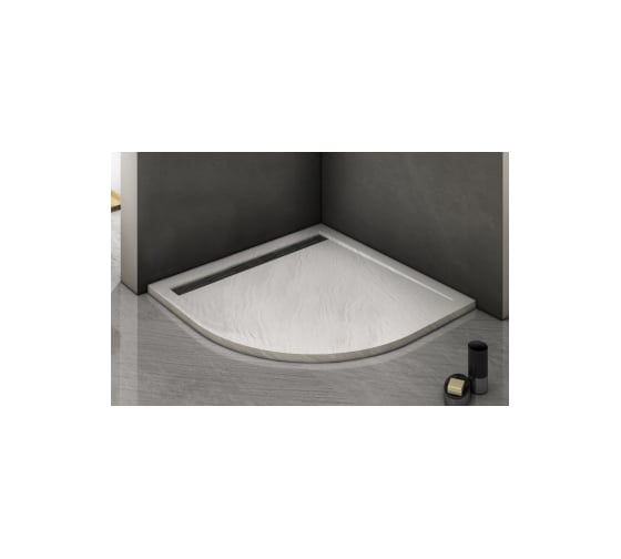 Душевой поддон с сифоном WeltWasser WW TRR 90 STONE-WT белый, 900х900х30 мм 10000004357