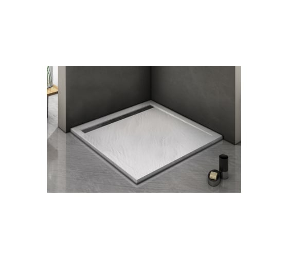 Душевой поддон с сифоном WeltWasser WW TRS 100 STONE-WT белый, 1000х1000х30 мм 10000004368 1