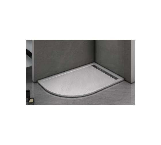 Душевой поддон с сифоном WeltWasser WW TRR 12080 STONE-WT R белый, 1200х800х30 мм 10000004362 1