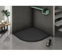 Душевой поддон с сифоном WeltWasser WW TRR 100 STONE-BL черный, 1000х1000х30 мм 10000004386