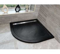 Душевой поддон с сифоном WeltWasser WW TRR 90 STONE-BL черный, 900х900х30 мм 10000004385